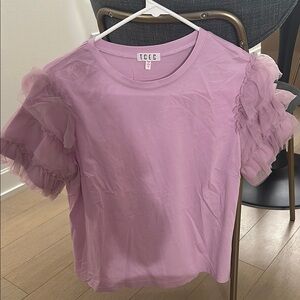 TCEC Pink Ruffled Short Sleeve T-Shirt